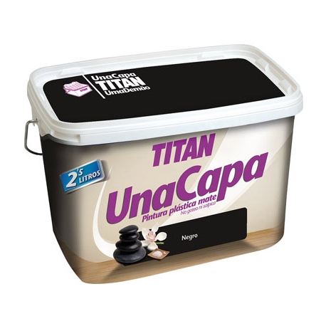 Pintura plastica titan 2,5 l monocapa negro