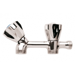 Grifo para lavadora con llave de escuadra de 1/2 x 3/4 x 3/8 - DUKTO -  Tienda online de accesorios de fontanería.