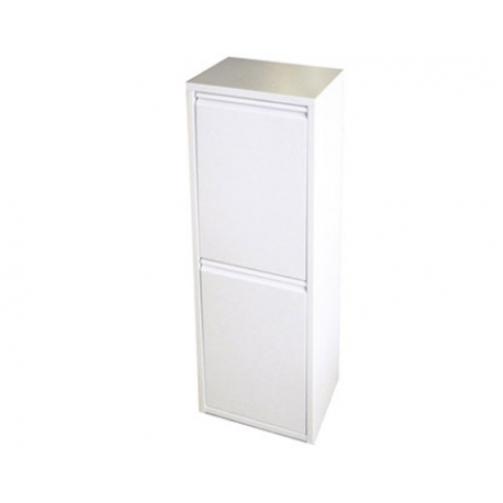 Cubo de reciclaje goro 2 compartimentos blanco