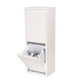 Cubo de reciclaje goro 2 compartimentos blanco