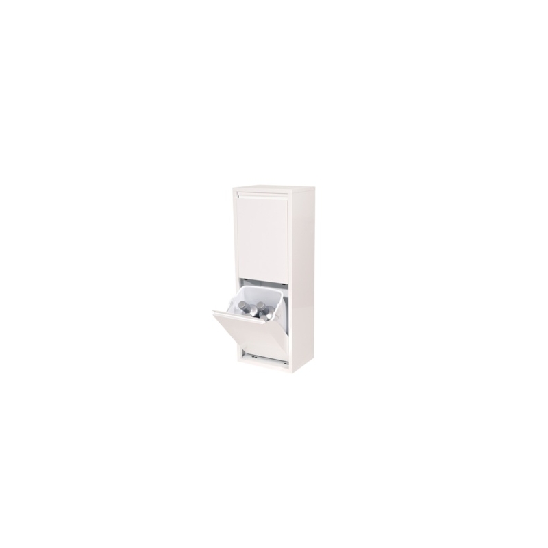 ⇒ Cubo de reciclaje goro 3 compartimentos blanco ▷ Precio