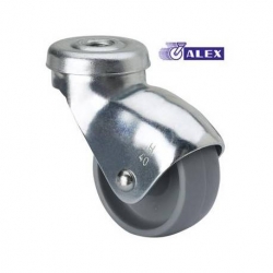 Rueda giratoria plastico gris 3-0019 alex