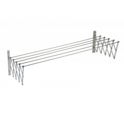 Tendedero extensible plegable metálico de pared BLANCO 60cm 80cm 100cm