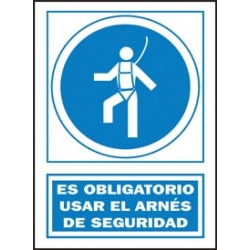 SeÑal arnes seguridad obligatorio pvc 161 oba-cat