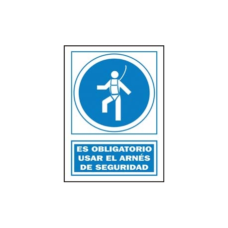 SeÑal arnes seguridad obligatorio pvc 161 oba-cat