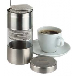 Bote para recargas de cafe inox