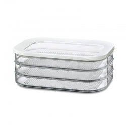 Taper de plastico rectangular mepal transparente 1650ml