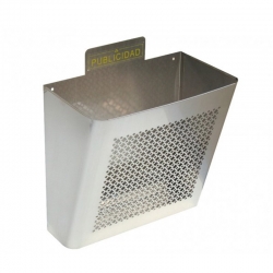 Cesta para publicidad arregui curvas acero inox 32x31x19cm