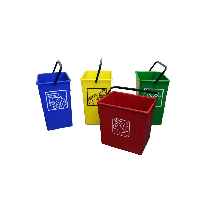 ⇒ Cubeta reciclar con asa 15l amarillo ▷ Precio. ▷ Comprar con los Mejores  Precios. Ofertas online