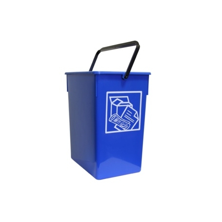 Cubeta reciclar con asa 15l azul