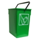 Cubeta reciclar con asa 15 l verde