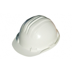 Casco albañil blanco con rueda climax