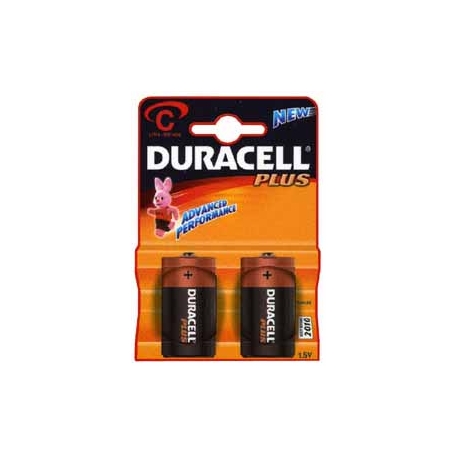 Pila duracell c lr-14 plus power 2 unidades