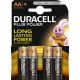 Pila duracell aa lr06 plus power 4 unidades