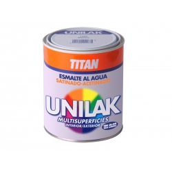 Esmalte al agua unilak titan satinado marfil 375 ml