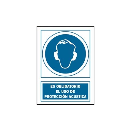 Señal proteccion acustica obligatoria pvc 129 oba-cat