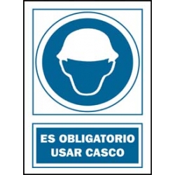 Señal uso casco obligatorio pvc 131 oba-cat