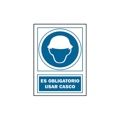 Señal uso casco obligatorio pvc 131 oba-cat