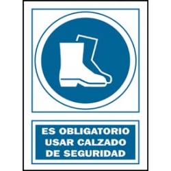 Señal uso botas obligatorias pvc 140 oba-cat