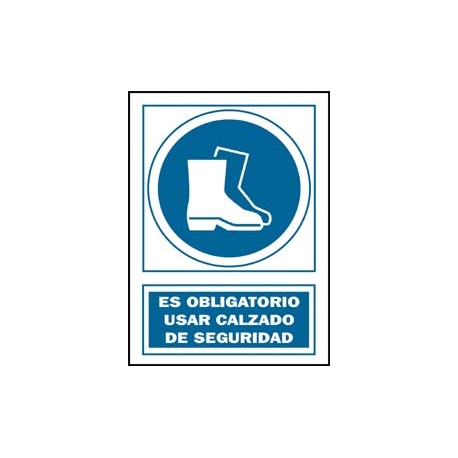 Señal uso botas obligatorias pvc 140 oba-cat