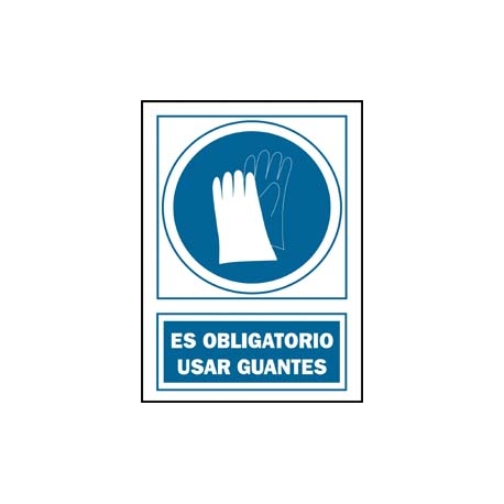 Señal uso guantes obligatoriorios pvc 135 oba-cast