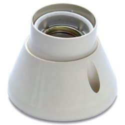 Portalampara zocalo e-27 blanco orientable