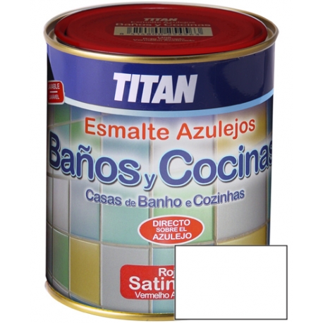 Esmalte azulejos baño - cocina blanco titan 750 ml
