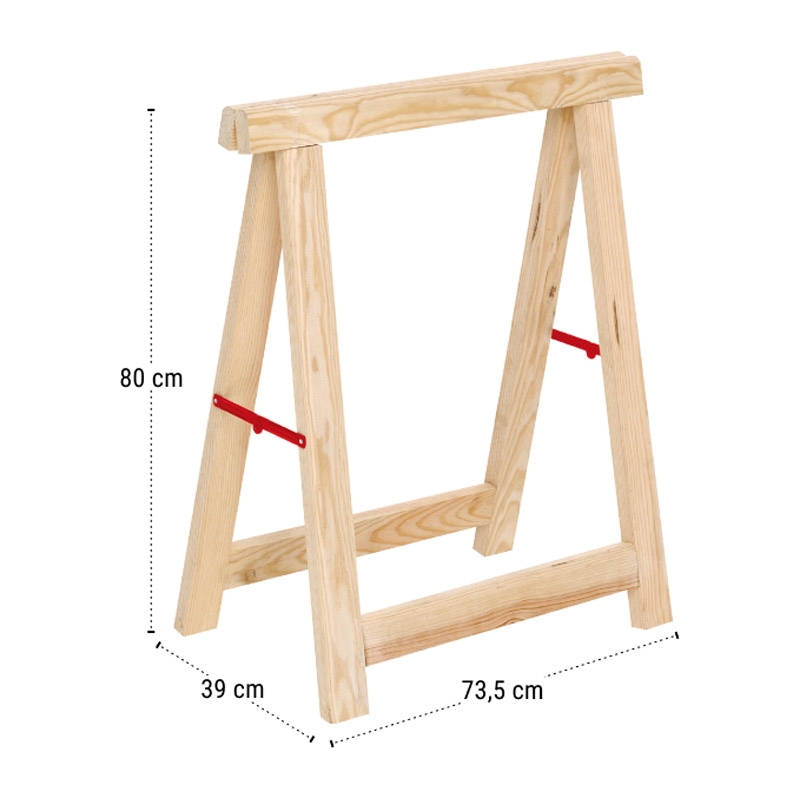 Caballete de Campo plegable ( de madera ) 180 cm de altura con charola 