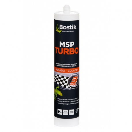 Adhesivo montaje bostik msp turbo blanco 290 ml