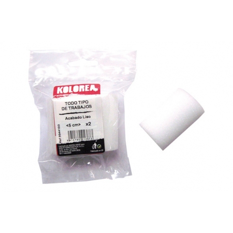 Recambio mini rodillo espuma 5 cm 2 unidades