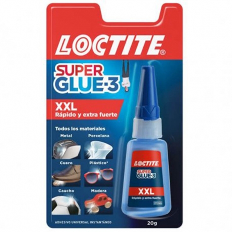 Adhesivo instantaneo loctite super glue 3 g xxl 20 gr