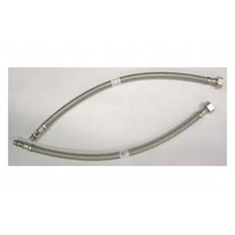 Conexion flexible acero inox grifo macho 10/100 - hembra 3/8- 50 cm