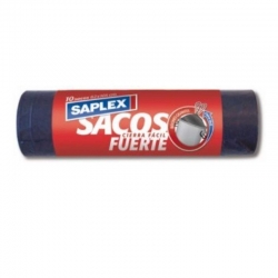 Saco basura fuerte cierra facil saplex gris 82x105cm