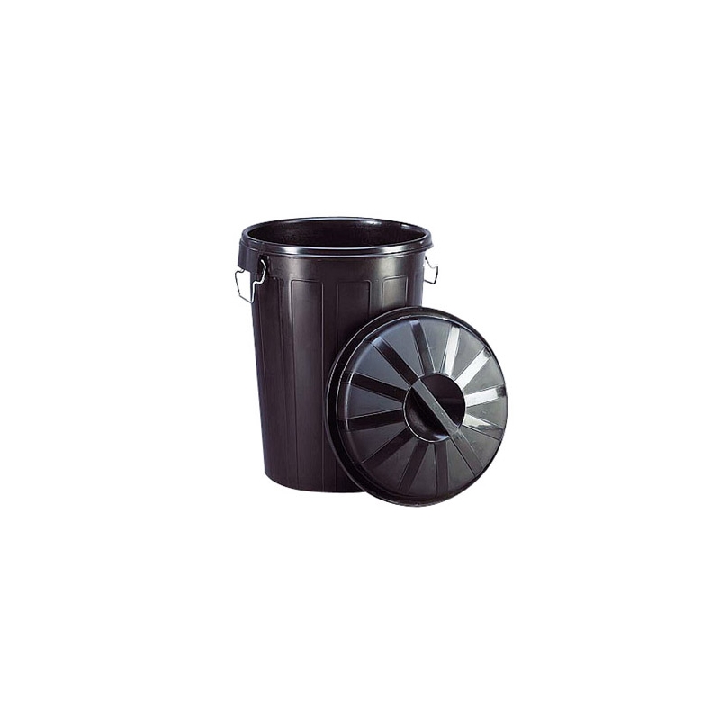 Cubo Basura Industrial 50 l. Negro Sin Tapa