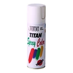 Pintura spray esmalte sintetico titan 200 ml blanco mate