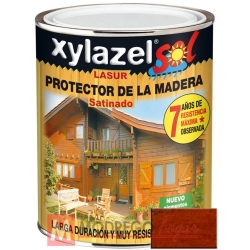 Barniz para madera lasur 750 ml caoba xylazel sol satinado