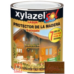 Barniz para madera lasur 375 ml nogal xylazel sol satinado