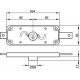 Cerradura azbe 11a zincado para puertas de metal