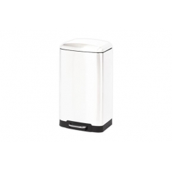 Cubo de basura blanco metal 20 litros