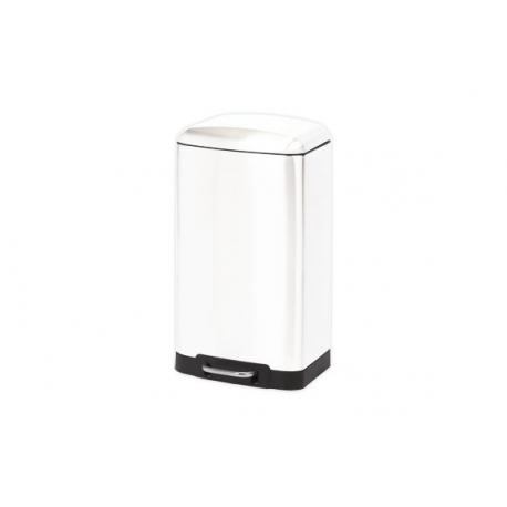 Cubo de basura blanco metal 20 litros