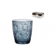 Vaso de agua diamond 30 cl azul tensionado