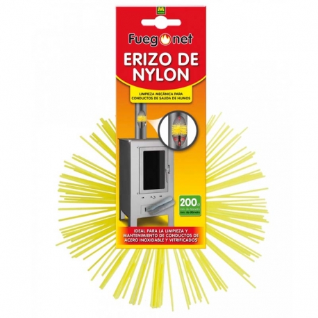 Kit deshollinador fuegonet erizo de nilon 200 mm