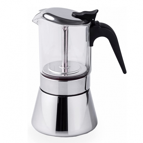 Cafetera italina induccion lacor borosilicato 10 tazas