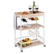 Carro cocina wenko rustico blanco 80x89,5x40cm