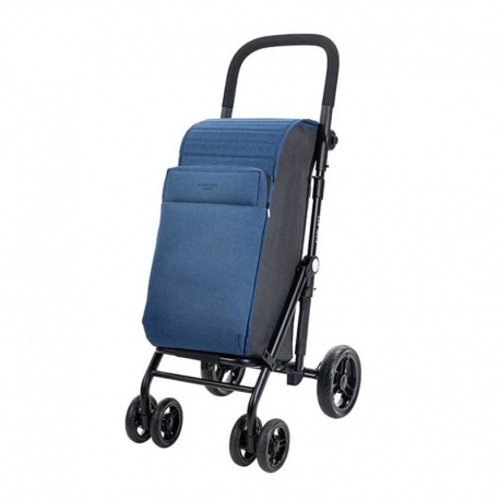 Carro compra carlett urban duo 4 ruedas giratorias azul