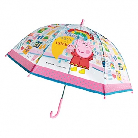 Paraguas infantil cuatro gotas manual pepa pig