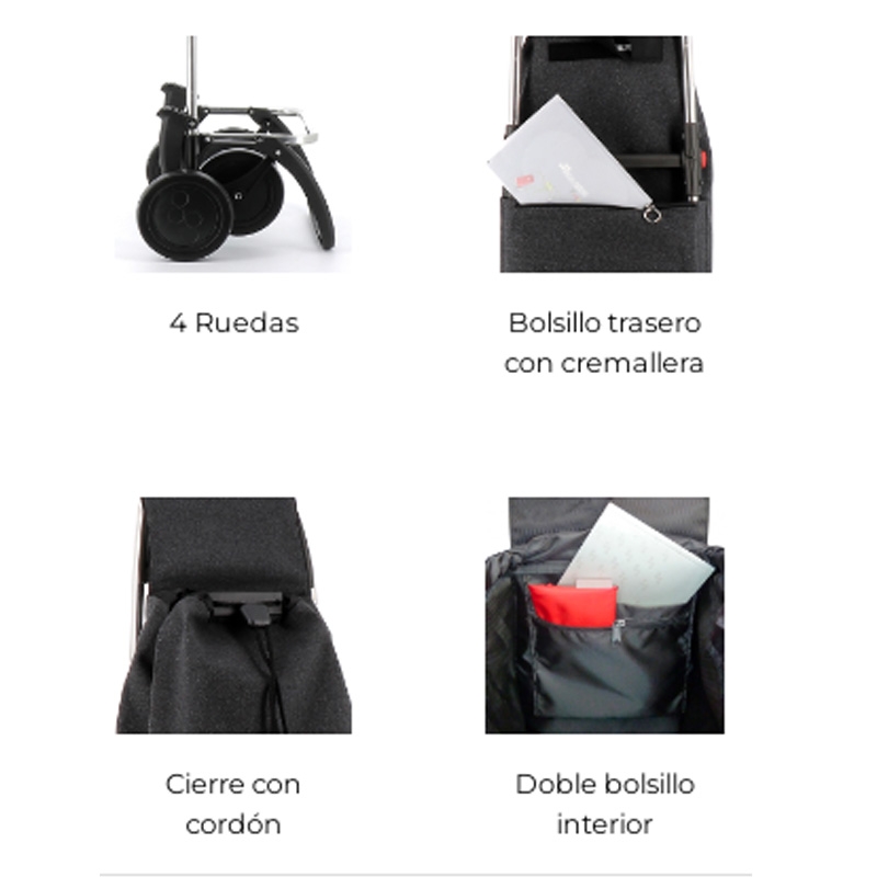 ⇒ Carro compra plegable rolser i-max tweed 4 ruedas gris ▷ Precio. ▷ Comprar  con los Mejores Precios. Ofertas online