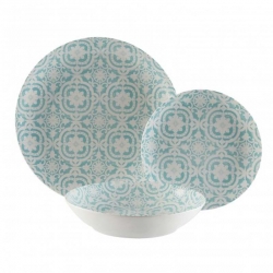 Vajilla porcelana 18 piezas ciryl aquamarina