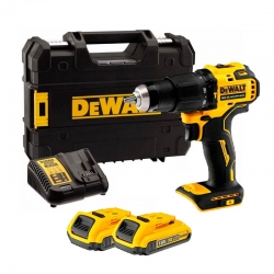 Taladro percutor a bateria dewalt dcd709d2t-qw 18v 2ah