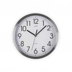 Reloj de pared redondo 25 cm aluminio